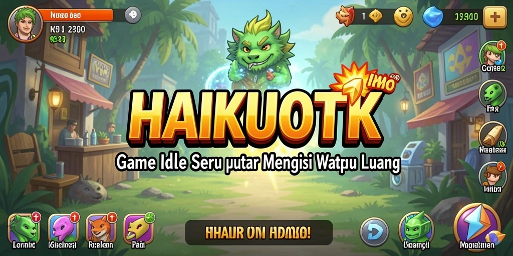 Tampilan gameplay HAIKUOTK yang menyenangkan dan santai.