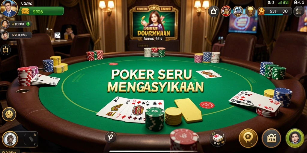 Screenshot tampilan permainan di N06 dengan suasana poker yang mendebarkan.